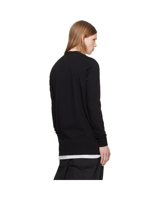 Rick Owens Black Tower Level Ls T-Shirt for men