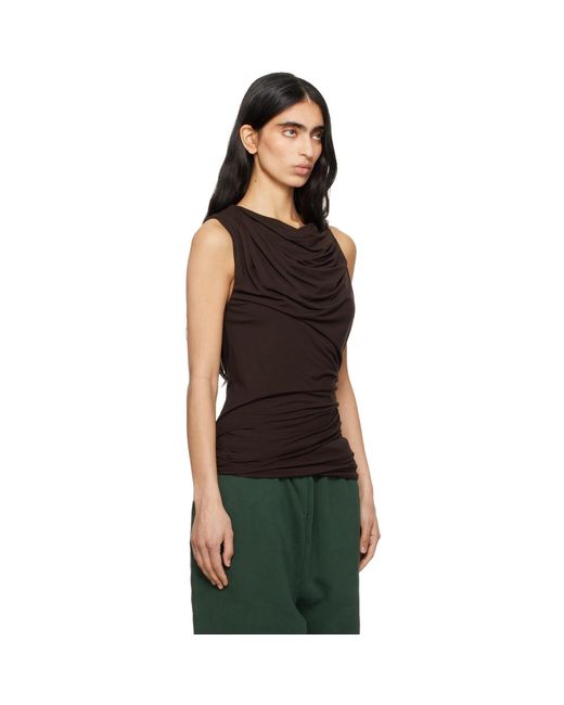 Entire studios Black Drape Tank Top