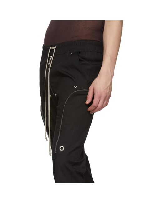 Rick Owens Black Bauhaus Cargo Pants for Men | Lyst