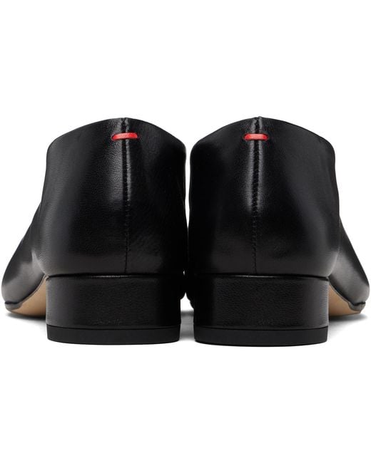 Aeyde Black Delia Low-Heeled Ballet Heels