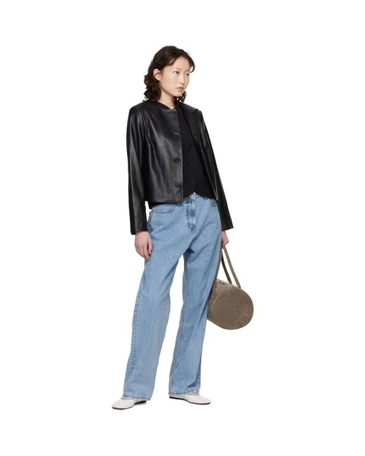 Loulou de Saison Black Raho Plongé Leather Jacket