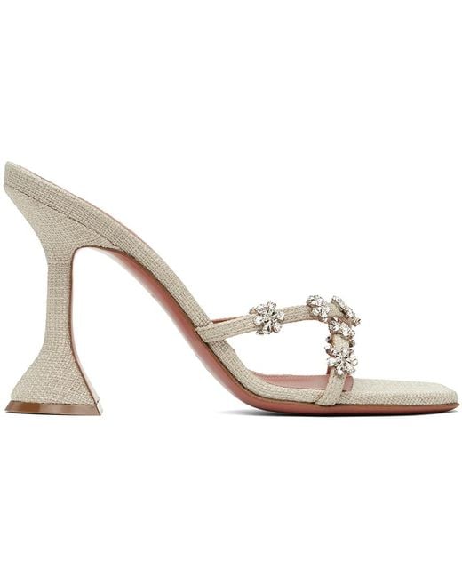 AMINA MUADDI Black Lily Slipper 95 Heeled Sandals