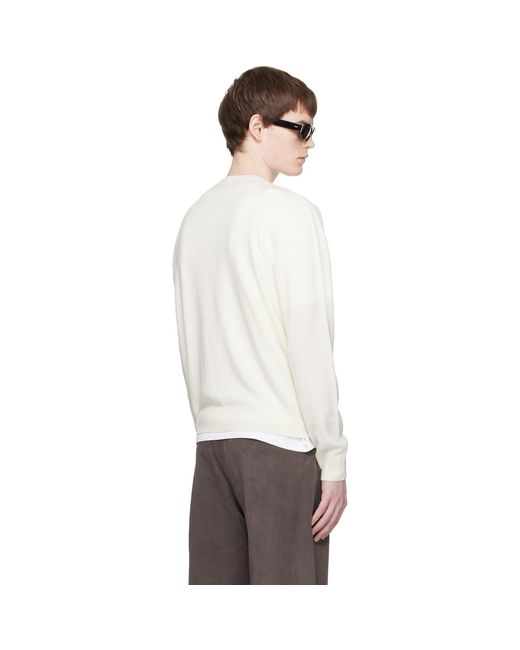 Entire studios Black Knit Crewneck Sweater for men