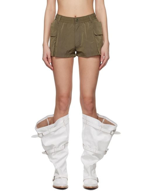 パンツ R13 Khaki Pocket Shorts R13 Khaki 2-Way Pockets Shorts in Green | Lyst