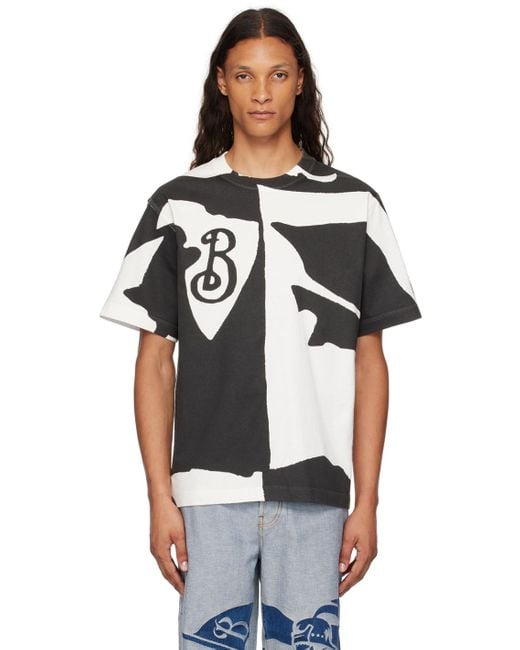 Burberry Black Printed Organic Cotton T-Shirt for men