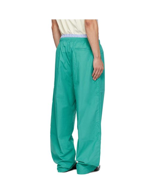 Willy Chavarria Green Ruff Rider Track Pants for men