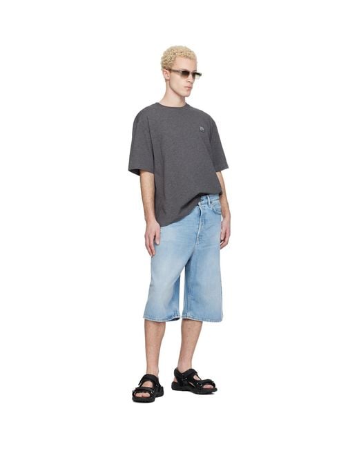 Maison Kitsuné Gray Fox Head Oversize T-Shirt for men