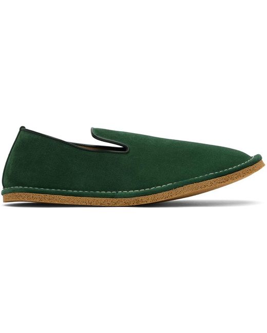 Dries Van Noten Black Green Slip-on Loafers for men