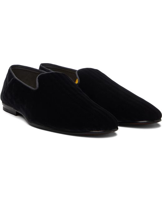 Tom Ford Black Stripped Steven Slipper Loafers for men