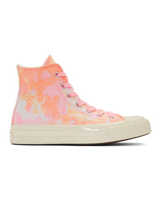 Converse Pink Tie Dye Chuck 70 High Top Sneakers Lyst