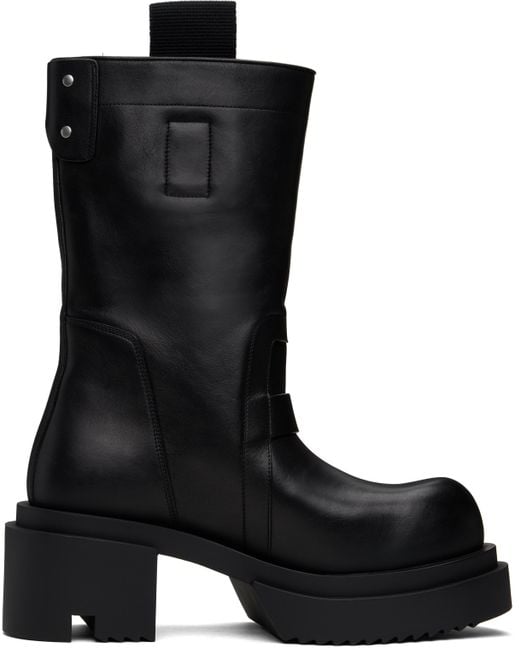 【正規品】Rick Owens ブラック Hollywood Bogun ロングブーツ 正規品】Rick Owens ブラック Hollywood Bogun ロングブーツ