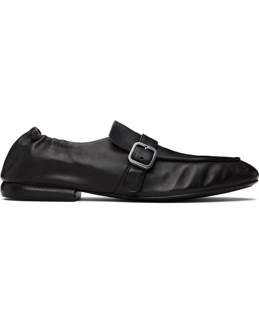 Marsèll Black Mandolo Leather Loafers for men