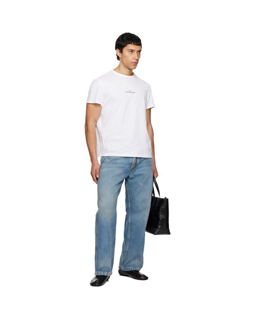 Maison Margiela White Distorted Logo T-Shirt for men