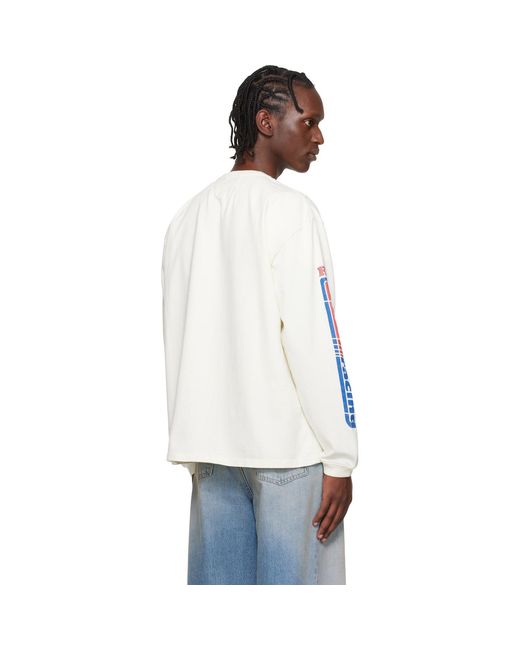 Rhude Multicolor Off- Split Petrol Logo Ls T-Shirt for men