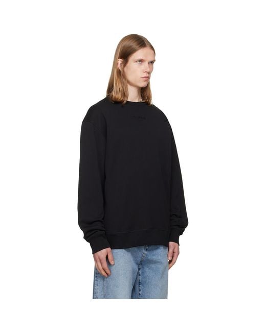 Balmain Black Embroidered Paris' Sweatshirt for men