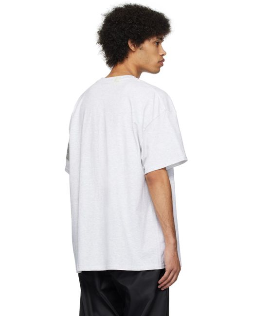 T-shirt à manches courtes gris N. Hoolywood pour homme en coloris White