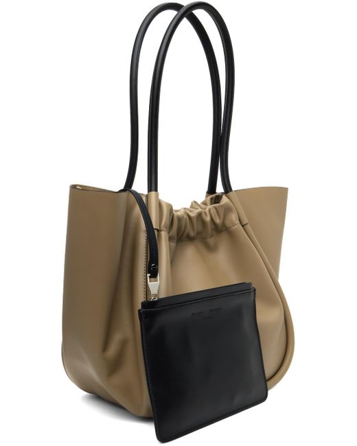 Proenza Schouler Brown Taupe Large Ruched Tote