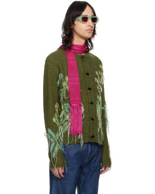 ANDERSSON BELL Green Macaron Cardigan for men