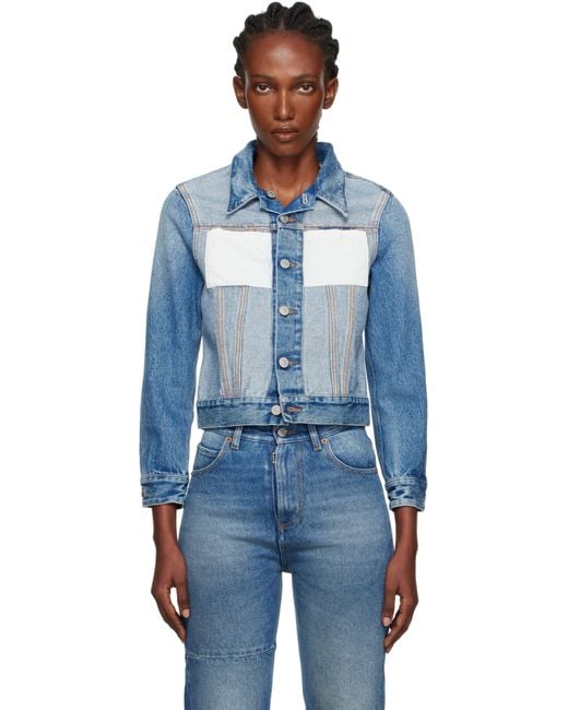 MM6 by Maison Margiela Blue Reversed Denim Jacket