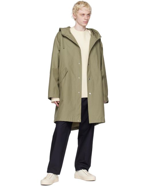Jil Sander Multicolor Khaki Oversized Coat for men