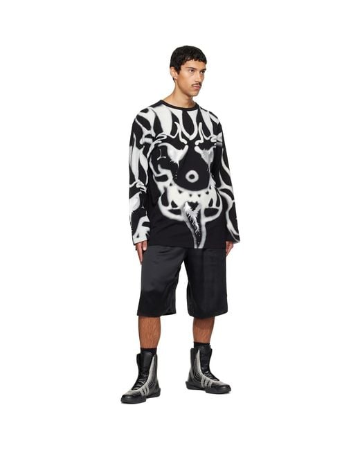 Y-3 Black Chito Edition Graphic Long Sleeve T-Shirt for men