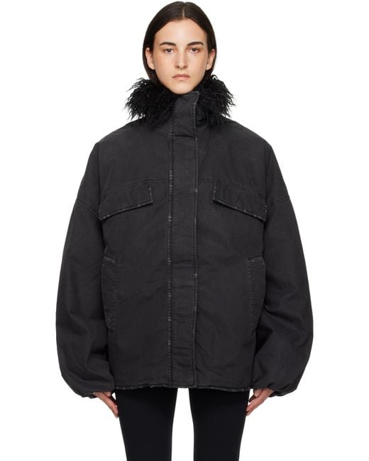 Acne Black Coated Jacket