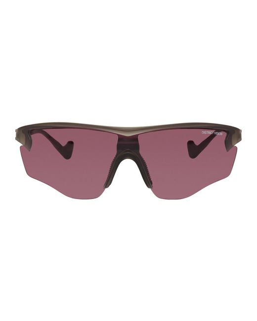 District Vision Gray Grey And Pink Junya Racer Sunglasses for men