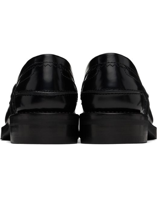Our Legacy Black Leather Loafers for men