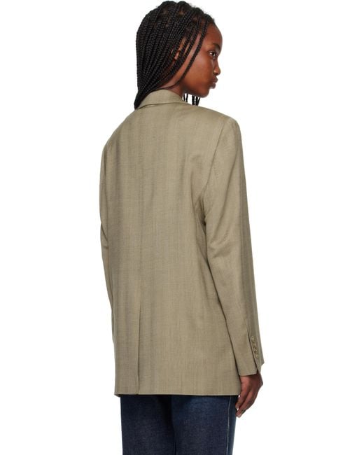 Filippa K トープ Tailored Herringbone テーラードジャケット Natural