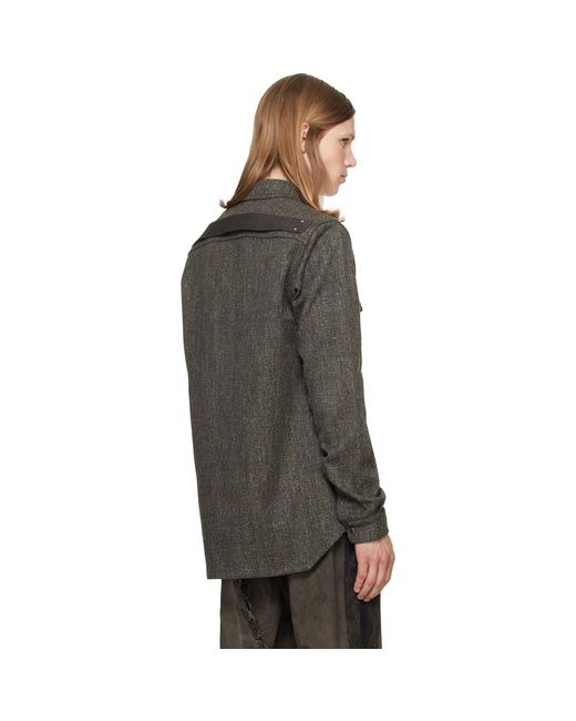 Rick Owens Gray Tower Overshirt for men