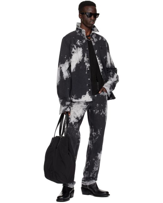 Louis-Gabriel Nouchi Black Tie-dye Denim Shirt for men