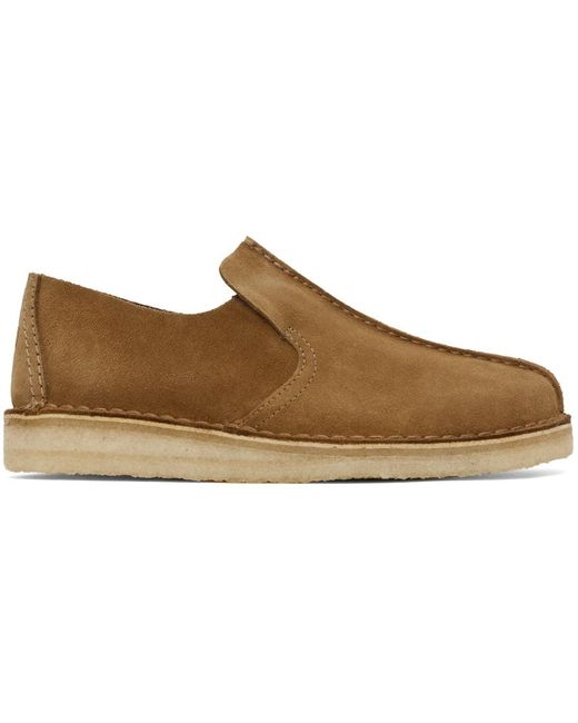 Clarks Black Tan Desert Mosier Slip-On Loafers for men