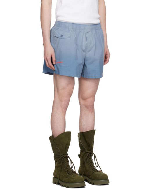 J.W. Anderson Blue Logo Print Shorts for men