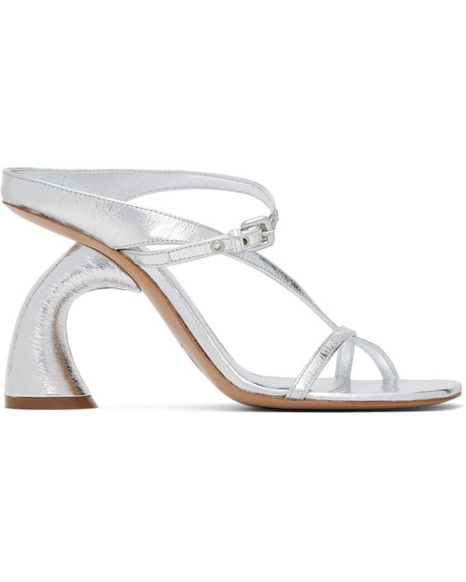 Dries Van Noten Black Strappy Sculptural Heeled Sandals