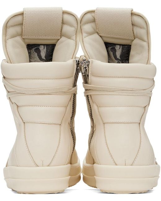 Rick Owens White Off- Geobasket Sneakers for men