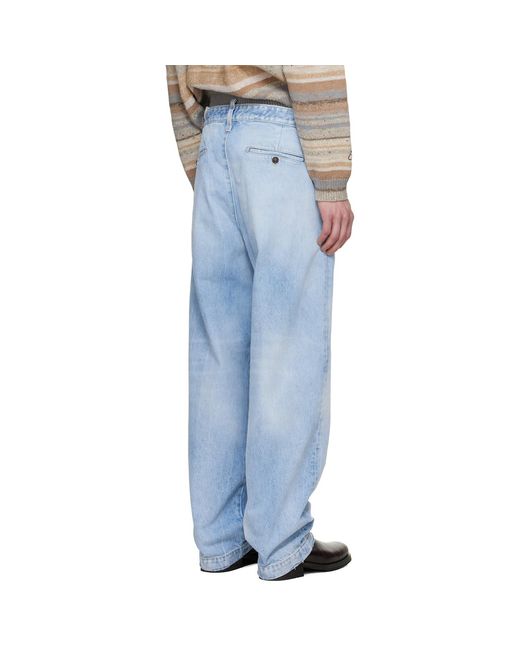 DSquared² Blue Light Clean Wash One Pleat Jeans for men