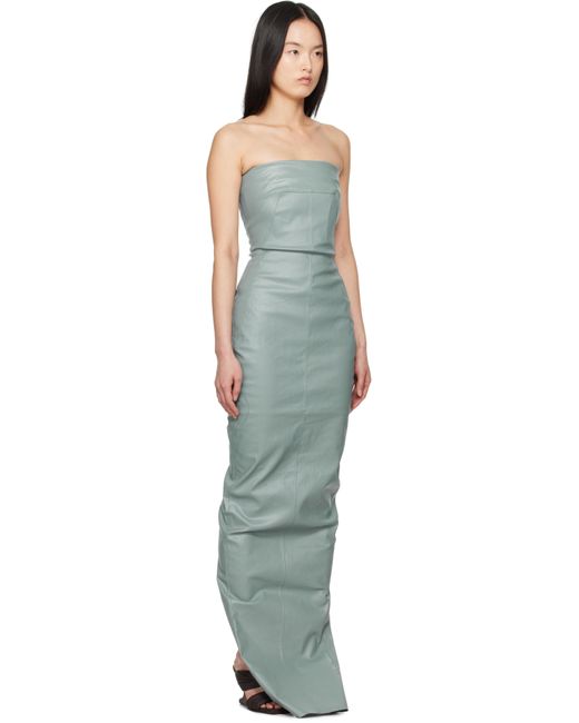 Rick Owens Black Hollywood Bustier Denim Gown