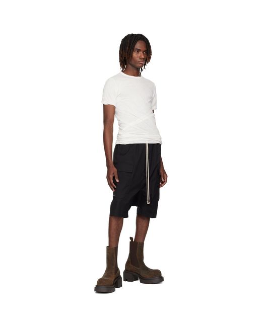 Rick Owens Black Temple Cargo Pod Shorts for men