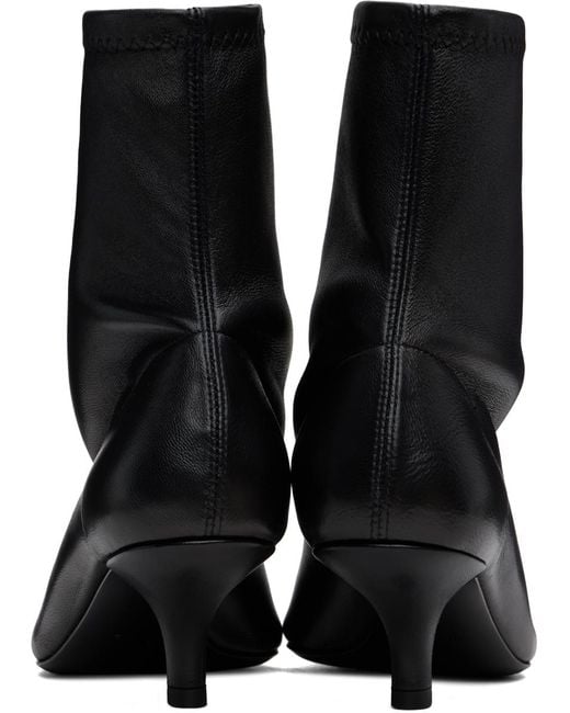 【関税込み】TOTEME ブラック The Heeled Sock ブーツ TOTEME 55mm The Heeled Sock Boots | Black | FARFETCH BN