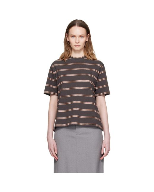 Jil Sander Gray Cotton Crew-Neck T-Shirt