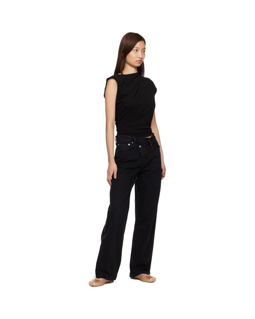 Agolde Black Arc Criss Cross Jeans
