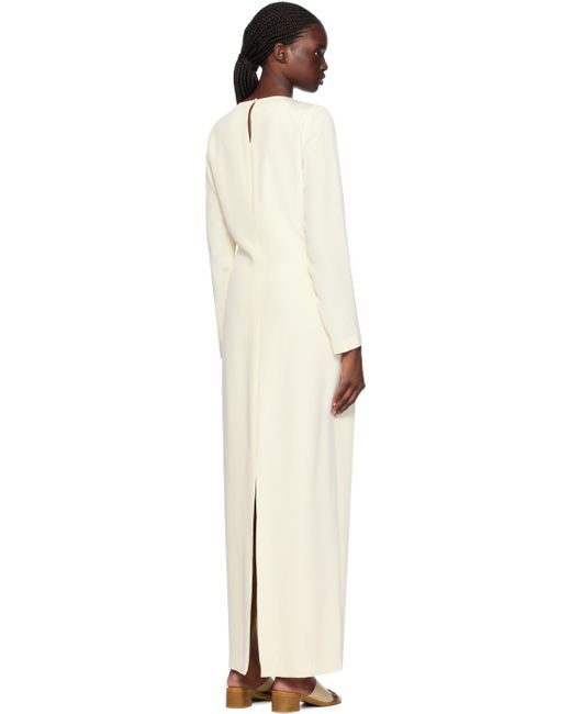 Robe longue abelun blanc cassé La Collection en coloris Black