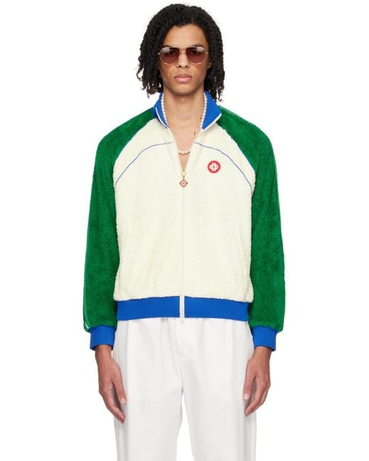 Casablancabrand Green Off- Summer Track Jacket for men