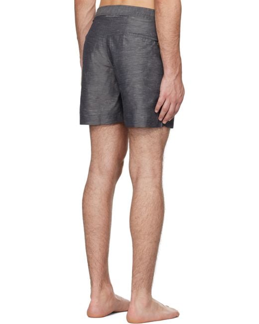 Orlebar Brown Blue Bulldog Linen Swim Shorts for men
