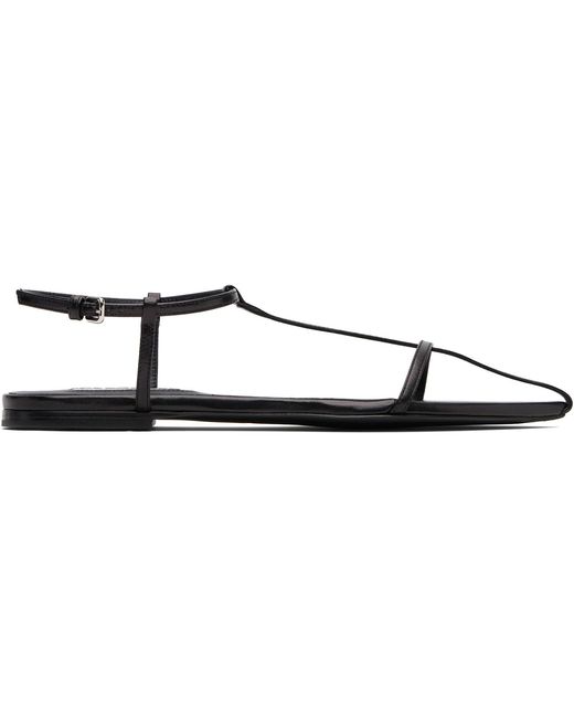 Jil Sander Black Cage Flat Sandals