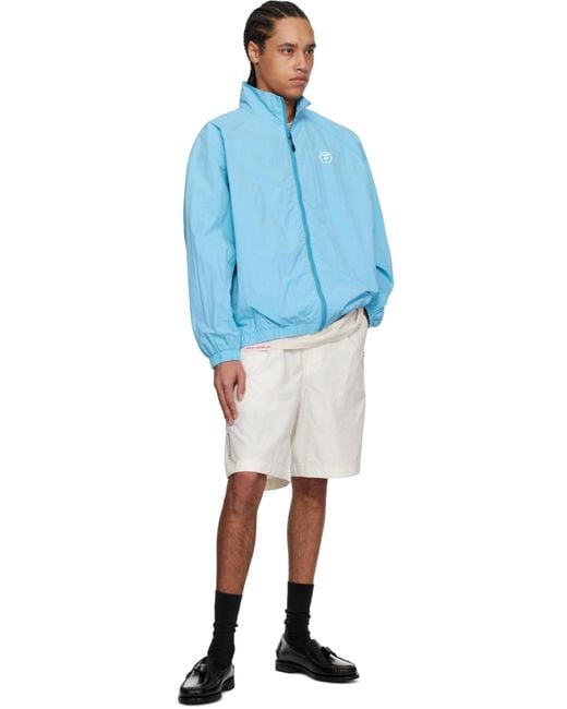 Aape By A Bathing Ape White Off- 'Aape Now' Woven Shorts for men
