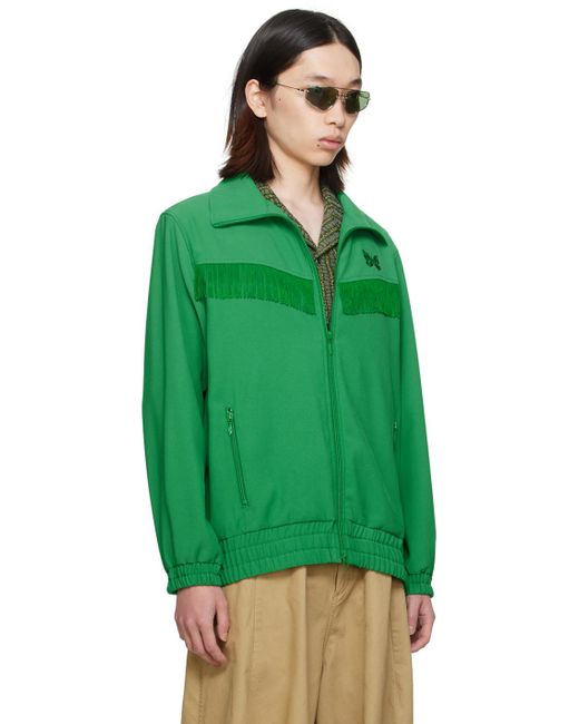 Blouson de survêtement vert à garnitures à frange Needles pour homme en coloris Green