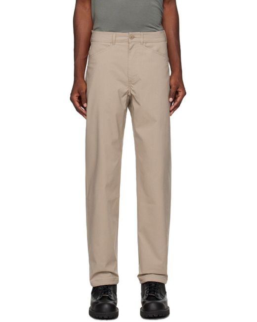 Houdini Beige Dock Trousers in Natural for Men