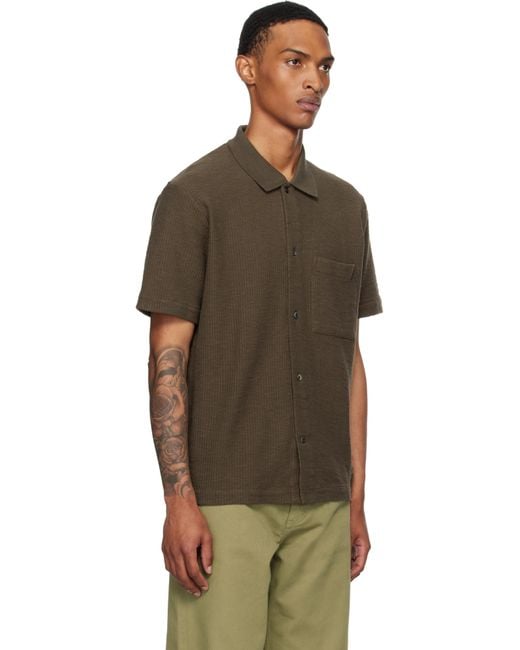 Norse Projects Brown Gustav Crochet Jersey Shirt for men