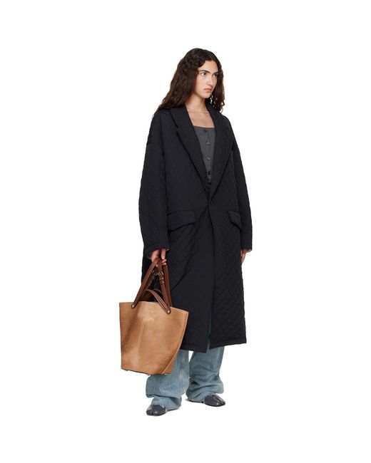 Maison Margiela Black Quilted Coat